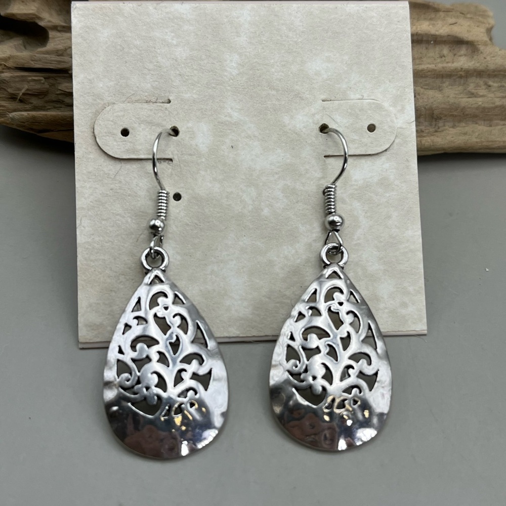 Elegant Silver Teardrop Earrings